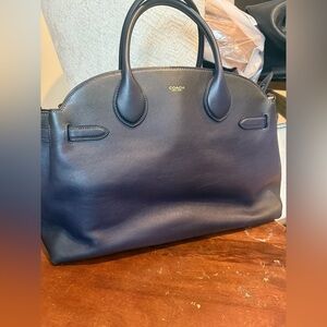 Coach Navy Empire 40 Leather Satchel